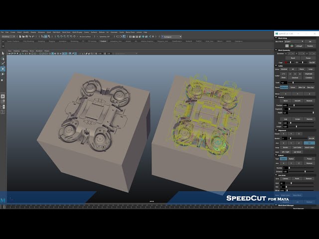 speedCut v1.58 - maya Boolean tool Introduction