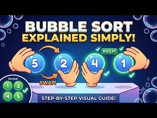 Bubble Sort Explained Simply | Step-by-Step Visual Guide