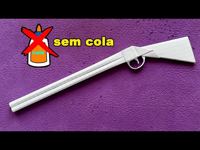 Origami arminha | Como fazer arma de papel sem cola | Manualidades con papel