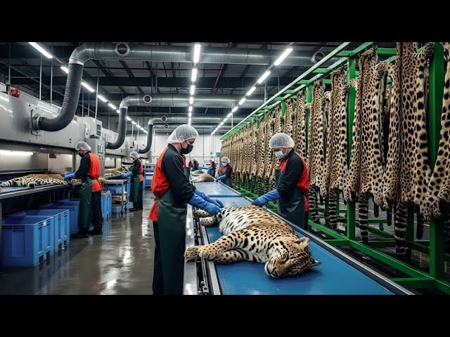 Inside the Leopard-Leather Factory: From Exotic Hide to Luxury Handbag (Full Process)..