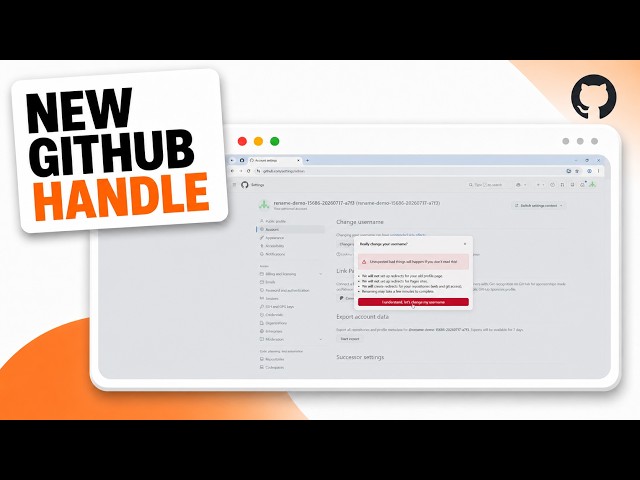 How to Change GitHub Username (2026 Account Rename)