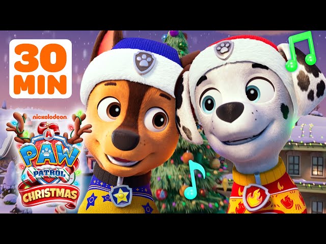 A PAW Patrol Christmas Sing Alongs & More Holiday Music 🎵🎅🎄 | 30 Minutes | Nick Jr.
