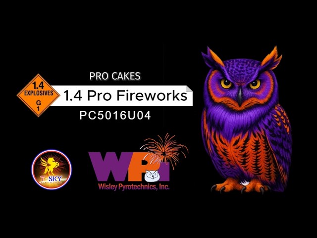 Wisley Pyrotechnics Inc. - PC5016U04 - T-Sky - 1.4 Pro Firework Cake