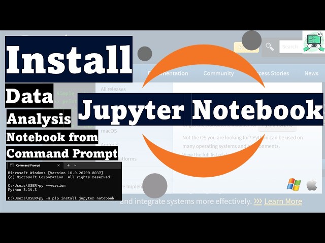 How to Install Jupyter Notebook From Command Prompt in Winodws 11 | Learning A-Z