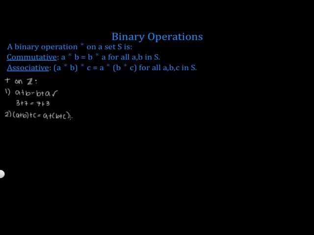 Commutative and Associative Binary Operations