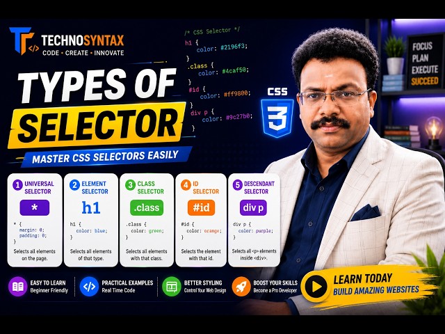 CSS Selectors Explained | All Types of CSS Selectors with Examples | CSS Tutorial for Beginners