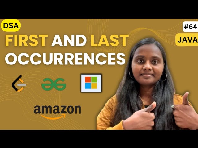 First and Last Occurrences ✅ | STRING 🎯 | JAVA | DSA 🔥