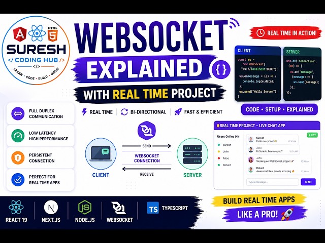 WebSocket Explained | React, Next.js & Redux Toolkit Live Chat App | Real-Time Project