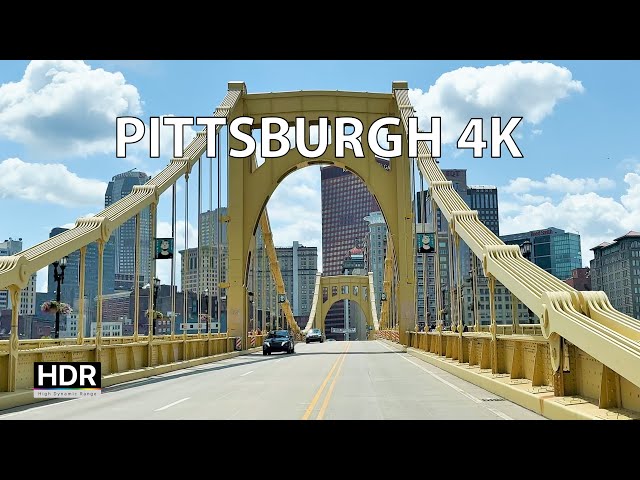 Driving Pittsburgh 4K HDR - Coal & Steel City - USA
