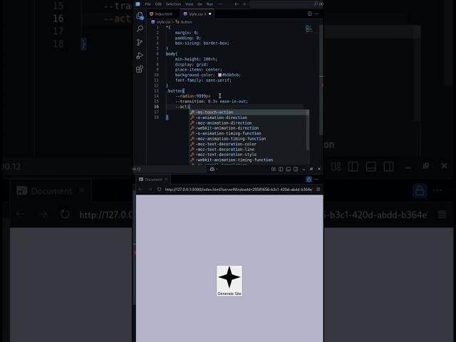 This CSS Button Is Seriously Insane #python #coding #programming #staticwebsitedesign #javascript