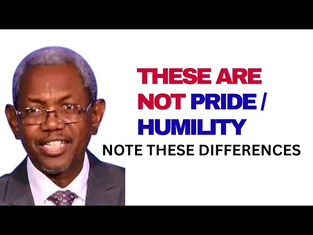 What is not Humility and Pride ---Bro. Gbile Akanni 