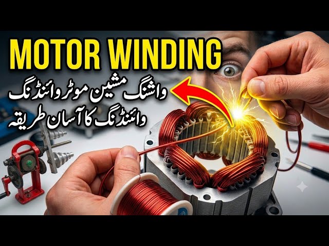 Complete Washing Machine Motor Rewinding | Step By Step Motor Winding Guide | Easy Method