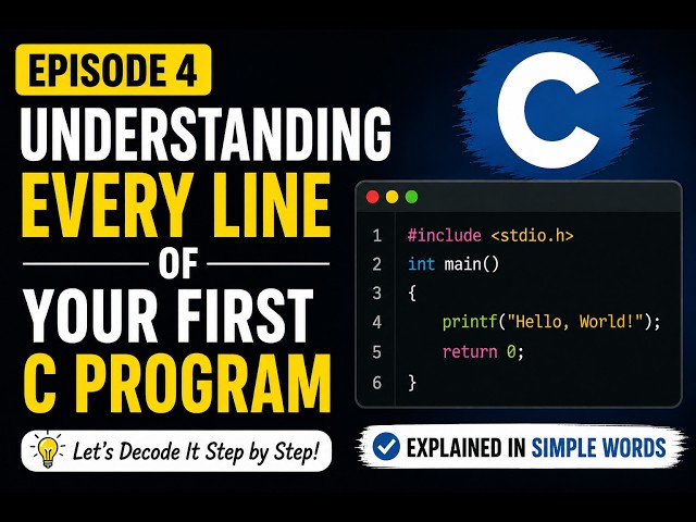 Understanding Your First C Program | C Programming for Beginners | Episode 4