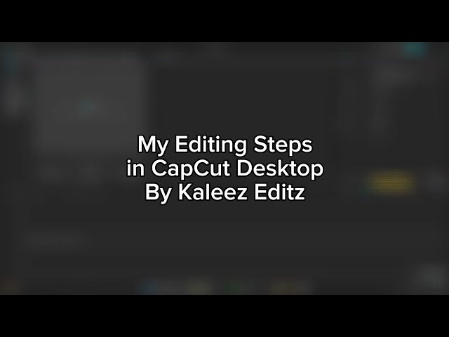 How I Edit in CapCut Desktop | Twixtor, Fade, Zoom, and Slide Transition Included