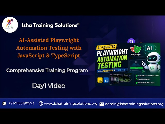Playwright with JS/TS Day1 on 14th July. Pls contact or WhatsApp us on +91-9133190573 to enroll.