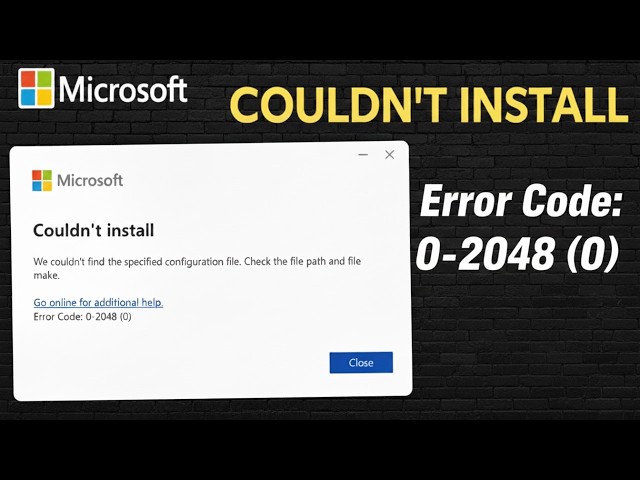 How to Fix Error Code 0-2048 Installing Microsoft Office LTSC