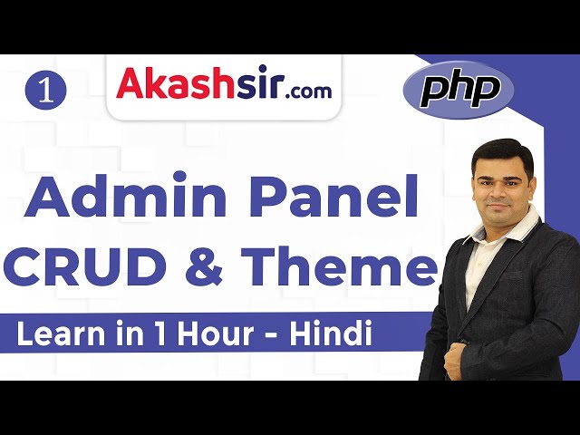 Admin Panel CRUD & Theme in 1 Hour
