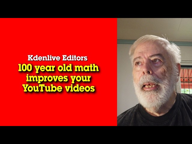 Kdenlive: Beautiful video with 100 year old math