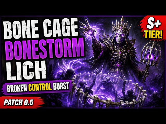 BONE CAGE BONESTORM LICH BUILD GUIDE | POE 2 PATCH 0.5