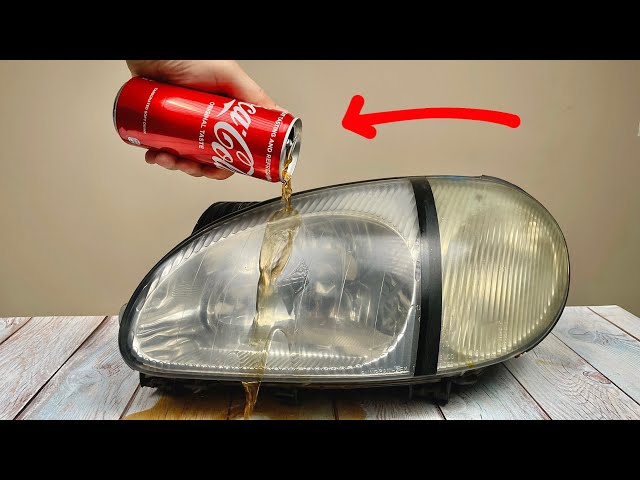 🔥🔥Brilliant method! Clears darkened headlights! In just 5 minutes