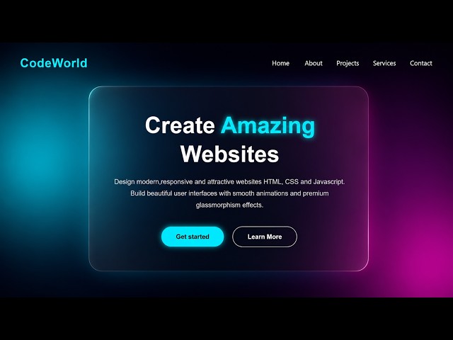 Make animated website using HTML and CSS #coding #viral