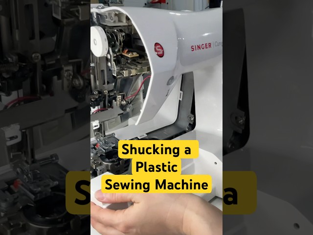 Shucking the plastic off of a computerized sewing machine #sewingmachine #sewing #service
