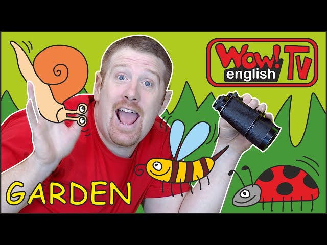 Garden Animals |  Stories for Kids from Steve and Maggie | Learn ESL Story Wow English TV