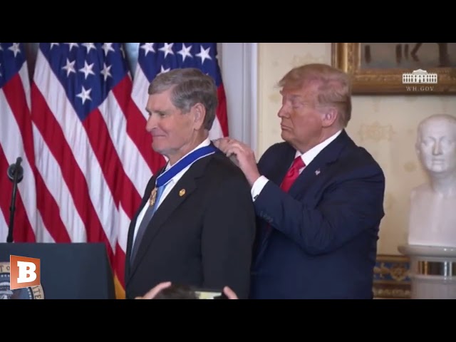 Trump Presents Medal of Freedom to Olympic Silver Medalist Jim Ryun