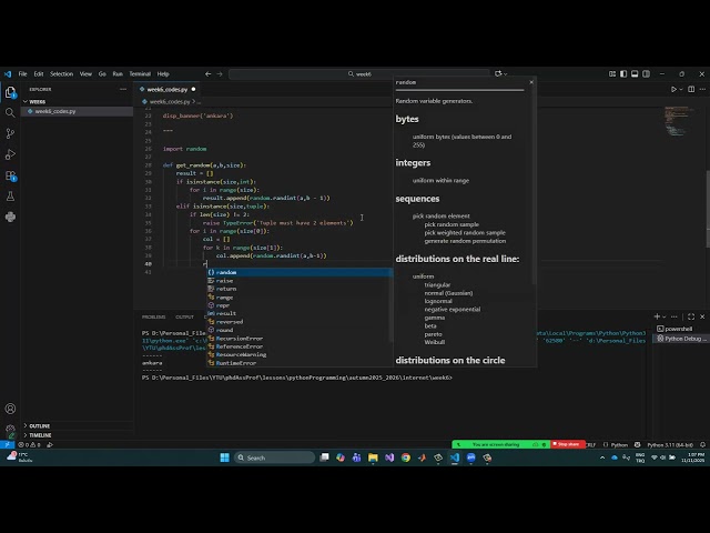 2025/2026 - Autumn - Python Programming - Les 6-1 - Module and Libraries