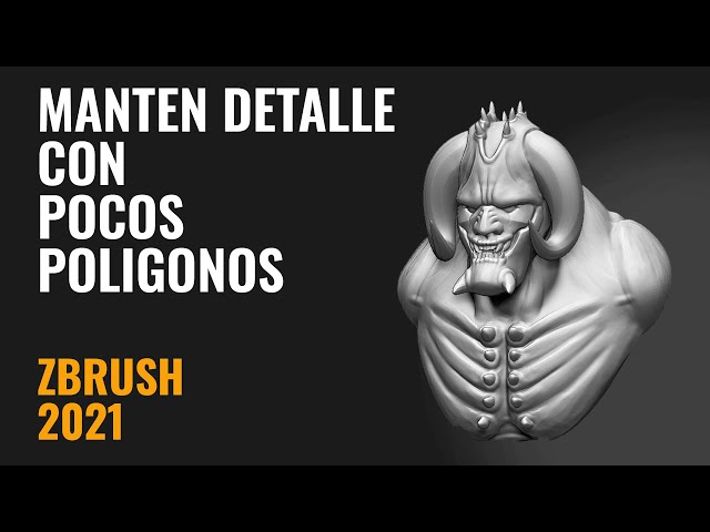 Mantén el detalle con pocos polígonos - Zbrush en 5 min #147
