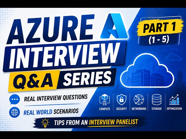 Azure Interview Questions & Answers 2026 | Real-World Scenarios & Interview Tips | Part 1