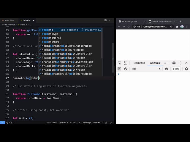 JavaScript Refactoring Guidelines