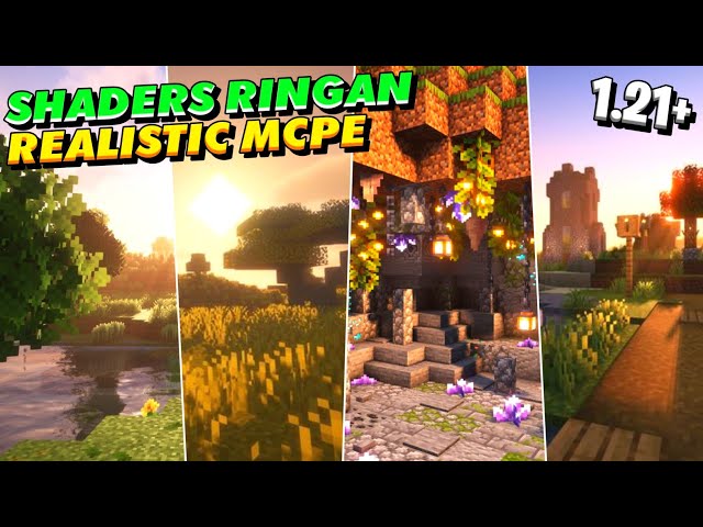 TOP BEST SHADERS MCPE 1.21 & 1.20+ REALISTIC TERBAIK RINGAN | Bsl Shaders #shaders #minecraft