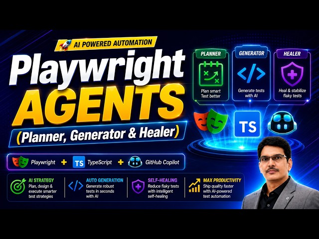 Playwright Test Agents Masterclass 🚀 | Planner, Generator & Healer | TypeScript + GitHub Copilot