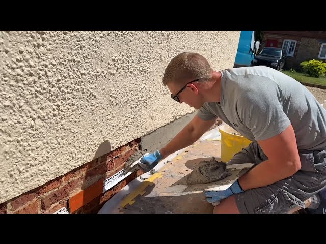 Damp proofing done right removing bridging render and pebble dashing the proper way