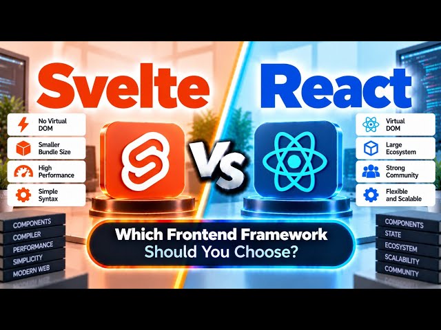 Svelte vs React | Which Frontend Framework Should You Choose? | Uplatz