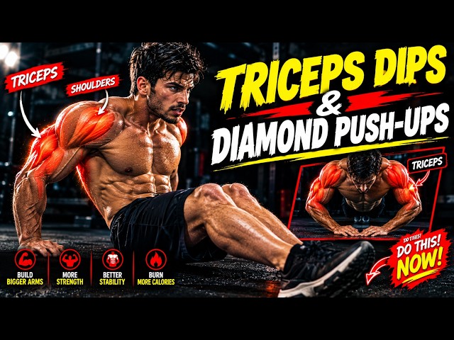 Build Huge Arms At Home (No Equipment Needed)! Bodyweight Triceps Exercises