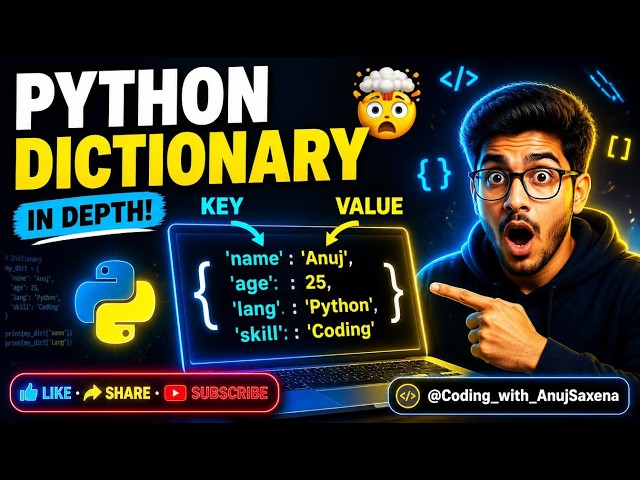 Python Dictionaries Explained in Depth | Key-Value Pairs Made Simple (Hindi)