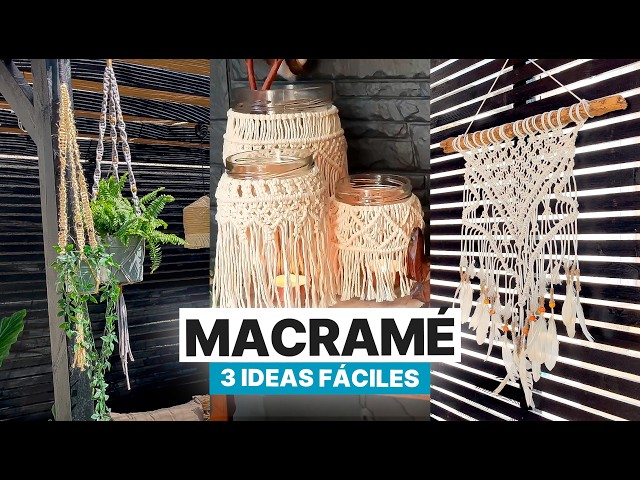 3 Easy Macrame Projects to Decorate Your Home Step-by-Step🧶✨