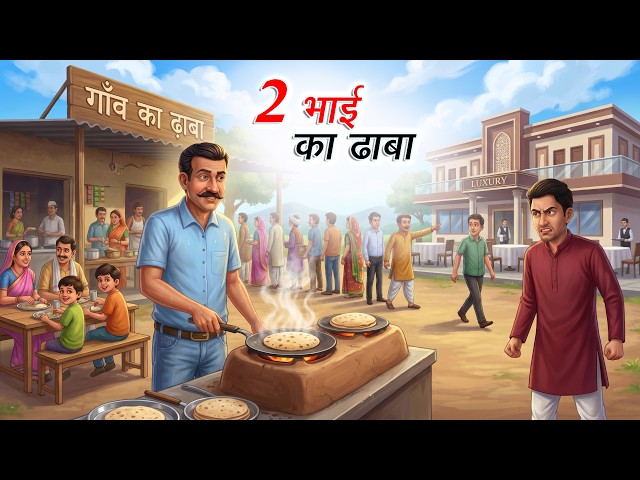 2 भाई का ढाबा | 2 Bhai Ka Dhaba | Hindi Kahaniya | Animated Stories