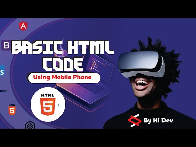 Basic HTML code using mobile phone: Webcode app
