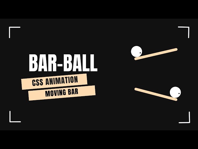 CSS Ball Animation on Moving Bar | Pure HTML CSS Animation Tutorial