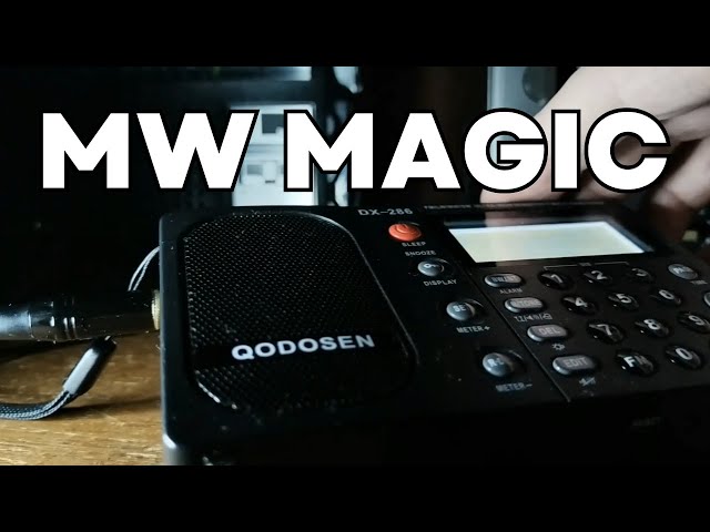 Qodosen DX-286: Internal antenna vs MLA30+ on distant MW stations #radio #mw