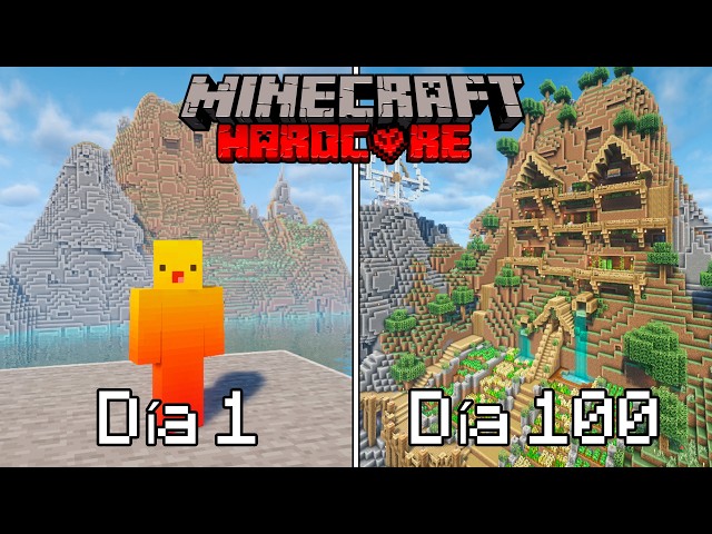 I Survived 100 DAYS ON A MOUNTAIN ⛰️ in Minecraft Hardcore!