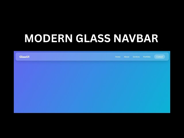 Responsive Glassmorphism Navbar using HTML & CSS only  #ResponsiveNavbar #HTML #CSS