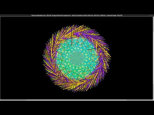 1222.00°_Mystical Mandala_One_Earth Frequencies - 528 Hz, 105.6 Hz, 633.6 Hz, 1056 Hz