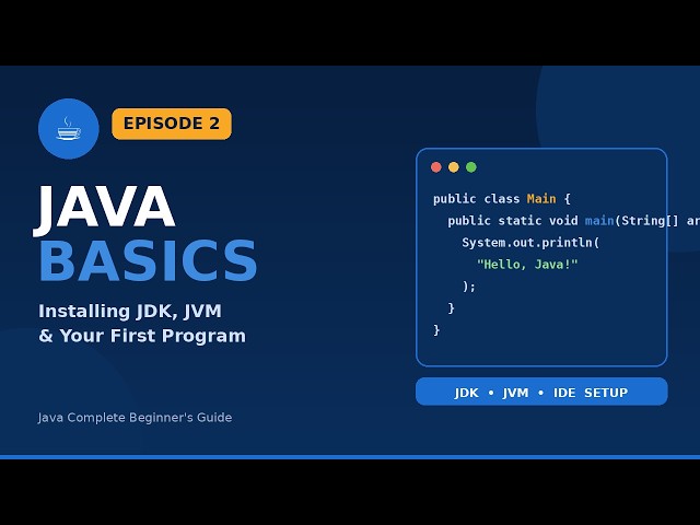 JDK vs JRE vs JVM + Full Java Setup Tutorial | Episode 2