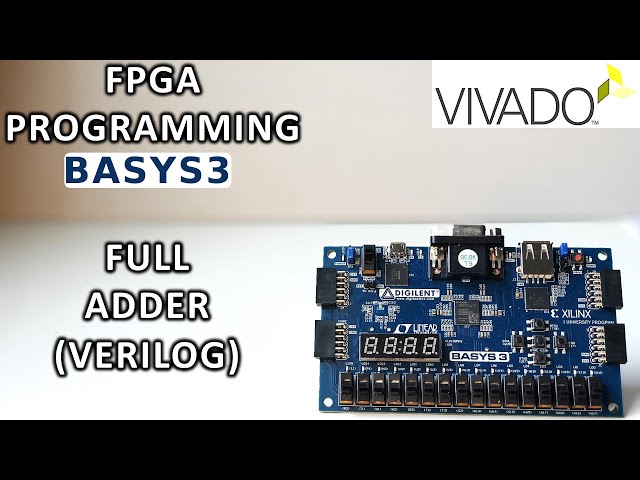 FPGA Programming with Verilog : Full Adder BASYS3