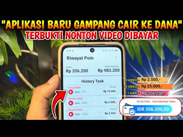 ✓OFFICIAL AND NEW! Get Paid via Dana for Watching Shorts, The Latest 2026 Money-Making App Withou...