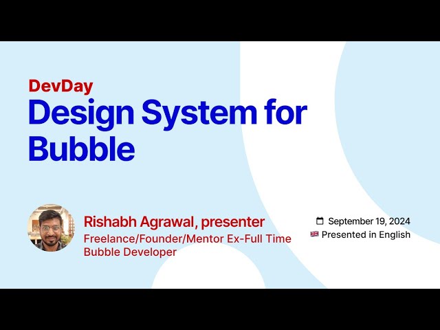 Rishabh Agrawal | Design System for Bubble.io